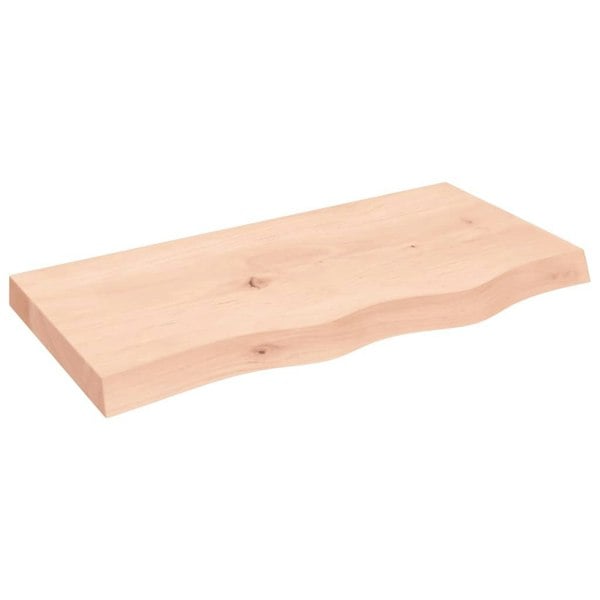 Berkfield Wall Shelf 80x40x6 cm Untreated Solid Wood Oak