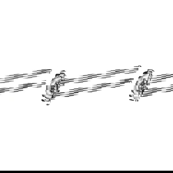 Polished chrome swing arm double towel rail