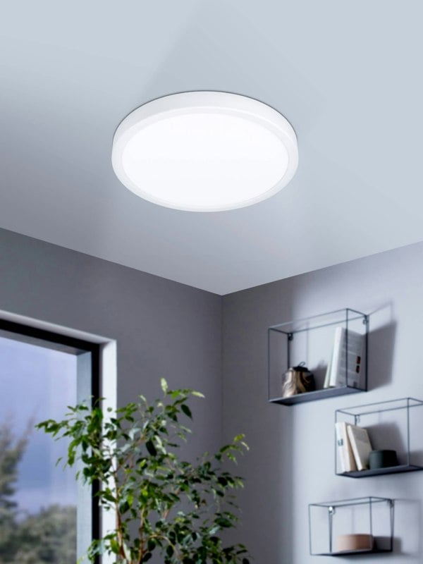 EGLO Fueva 5 1-Light LED White Circular Ceiling Light