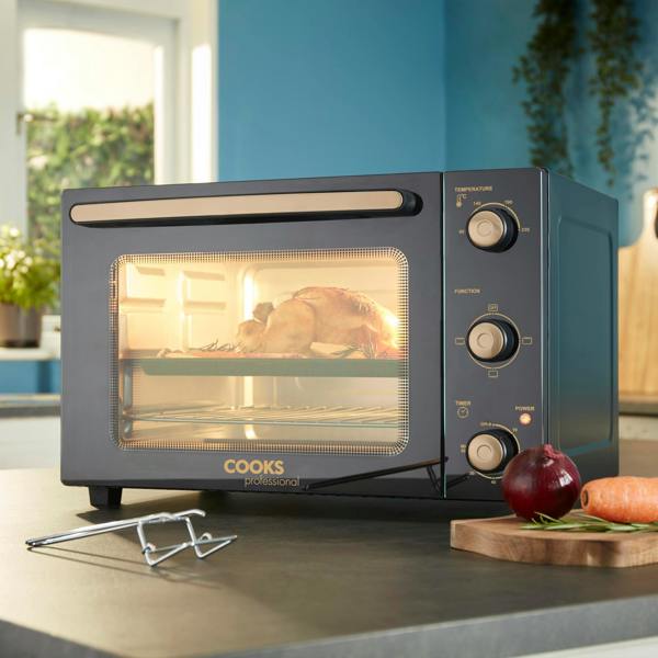 Cooks Professional 34L Mini Oven | Black / Copper