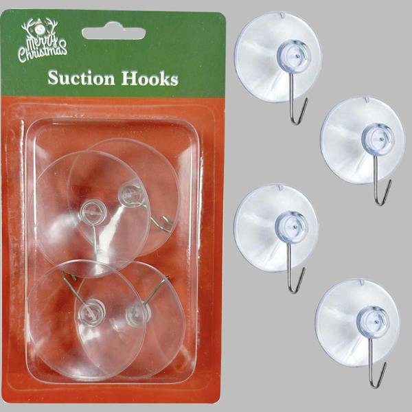 53mm Clear PVC Suction Cup Metal Hooks with Detachable Hook for Smooth Surfaces image 3