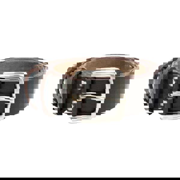 Duke Mens D555 Liam Leather Square Buckle Belt - Brown - 