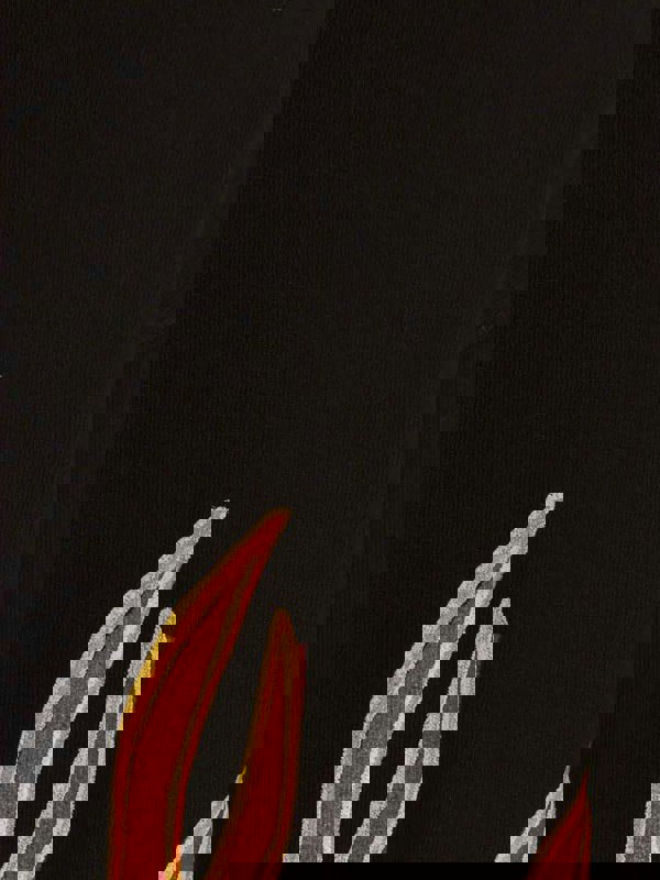 Palm Angels Gd Graffiti Flames Crewneck Black