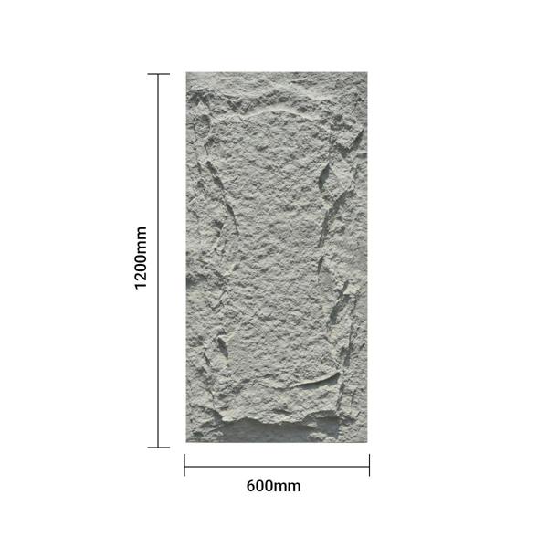ENER-J Gray Slate Rock Hard PU Wall Panel,  Size:1200 x 600 x 60 mm (Pack of 2)