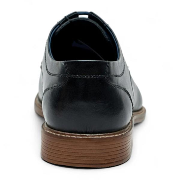 Ben Sherman Men's Black Leather Polished Plain Formal Derby Shoes