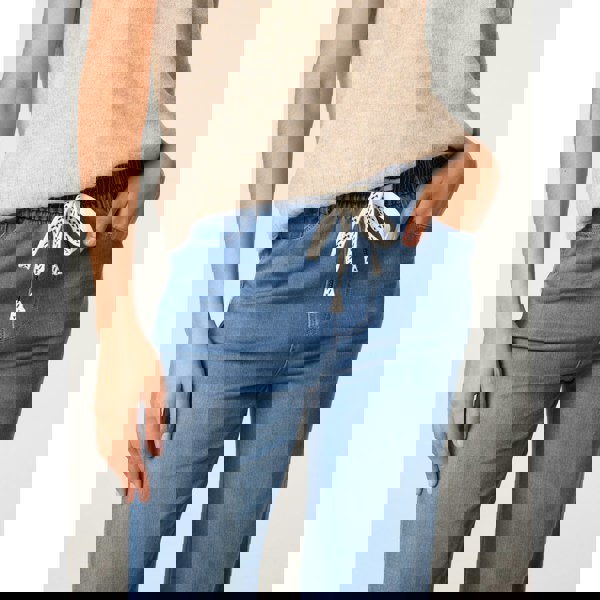 Blue Vanilla Elasticated Waist Jeans With Tie