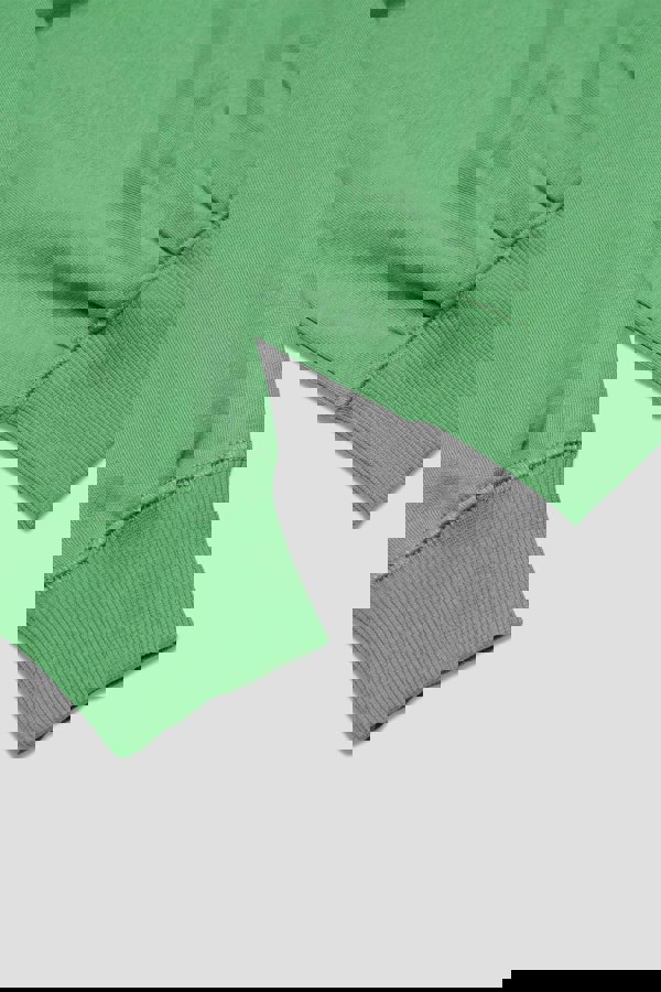 ENORSIA Ribbed Hem Cropped Sweatshirt