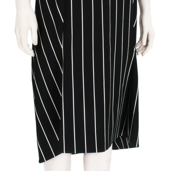 Balenciaga bold pinstripe dress in a luxuriously thick twill cotton