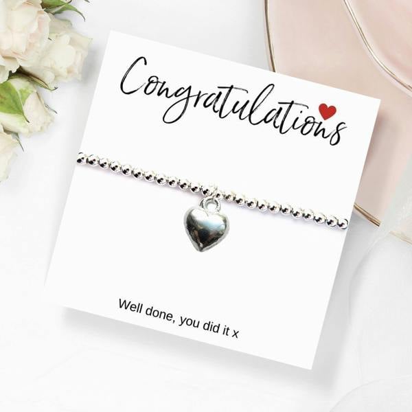 Aye Do Gifts Congratulations Heart Charm Bracelet & Gift Card