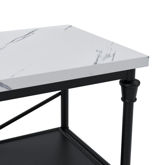 Wyld Haus Lola Marble Effect Console Table 2 Shelves