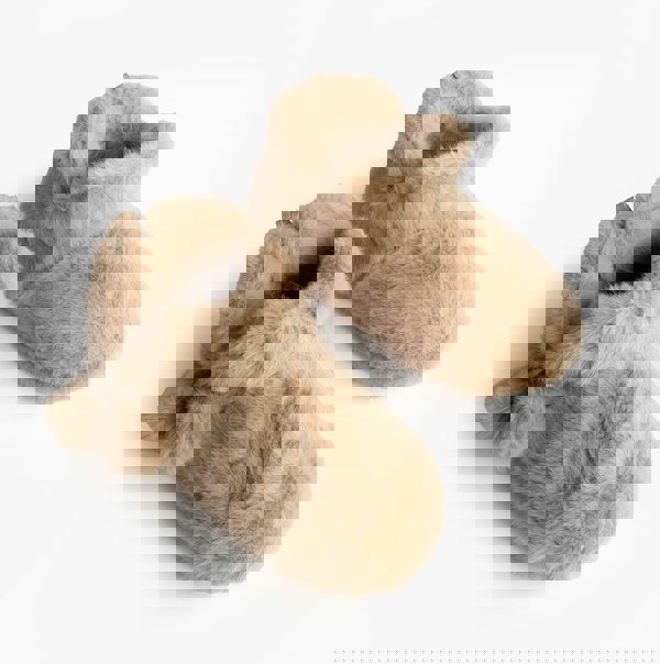 Totes Toasties FAUX FUR Boot Slippers Womens Oat