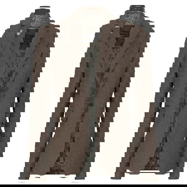 TruClothing TPW-AK-06 - Women's Brown 3 Piece Herringbone Tweed Suit