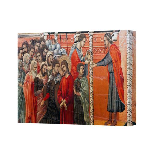 Benjamin Tate Design Religious Canvas Wall Art Depicting Biblical Scene With Crowd