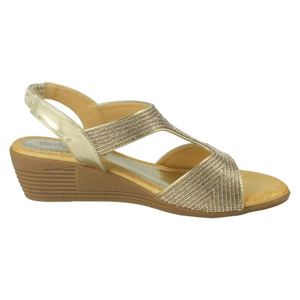 Savannah Ladies Savannah Wedge Heeled Sandals F12131