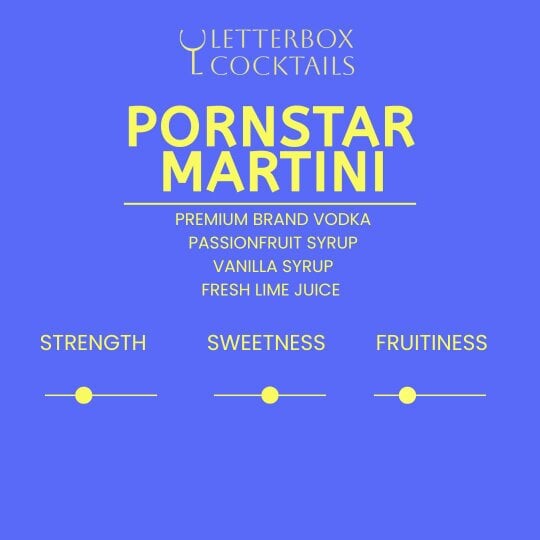 Letterbox Cocktails Pornstar Martini Cocktail – Premium Letterbox Cocktail Gift (100ml)