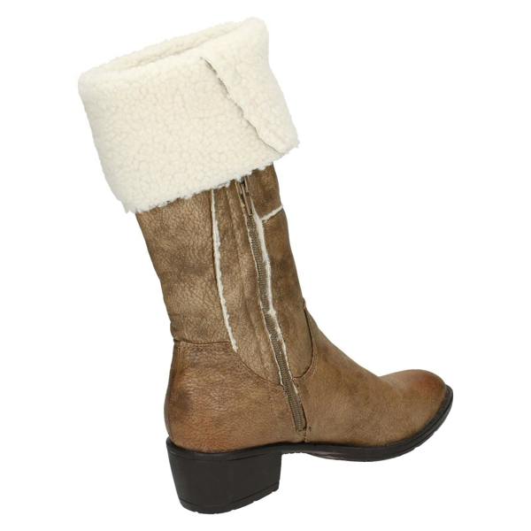 Spot On Ladies Spot On Mid Heel Fleece Lined Boot