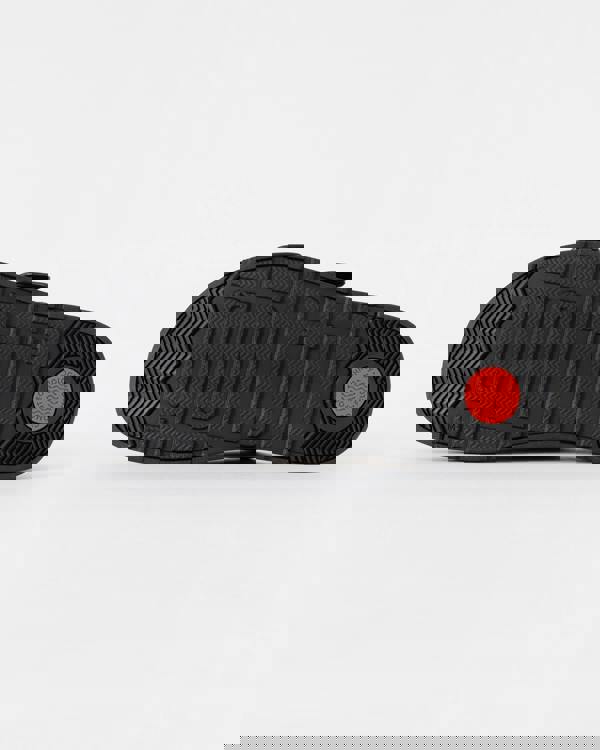 FitFlop Womens GEN-FF Buckle Graphic-Weave Two-Bar Slides - Black 001