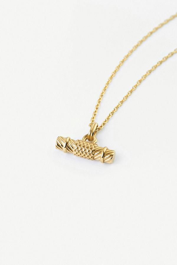 Elk & Bloom Raise The T-Bar Chunky 14K Gold Pendant Necklace