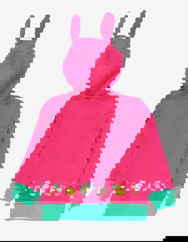 Organic Leaping Bunny Applique Hoodie - Toby Tiger UK Retail