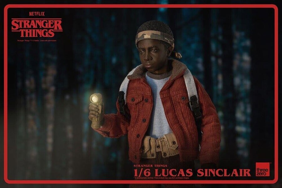 Threezero Lucas Sinclair Stranger Things Collectible Figure 1:6 Scale ThreeZero 3Z03180W0