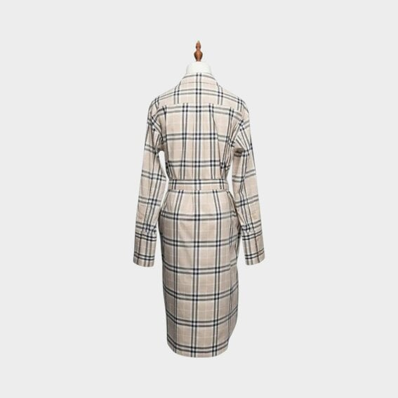 Burberry Soft Fawn Check Cotton Belted Dress Beige