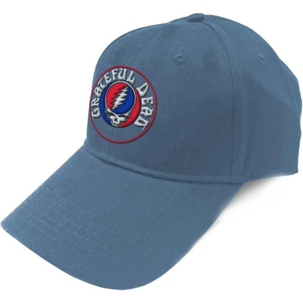 Grateful Dead Unisex Adult Steal Your Face Logo Baseball Cap - Denim Blue