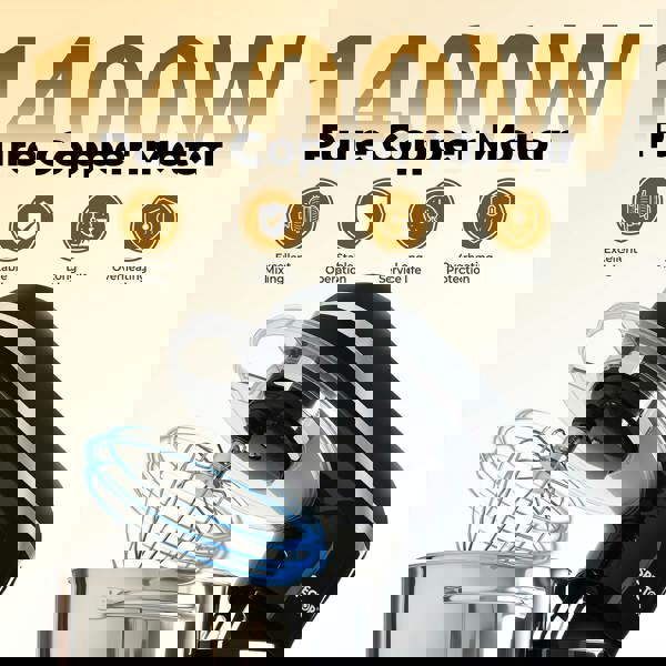 Spector Electric Stand Mixer 6.2L Stainless Steel Mixing Bowl 1400W 6 Speeds