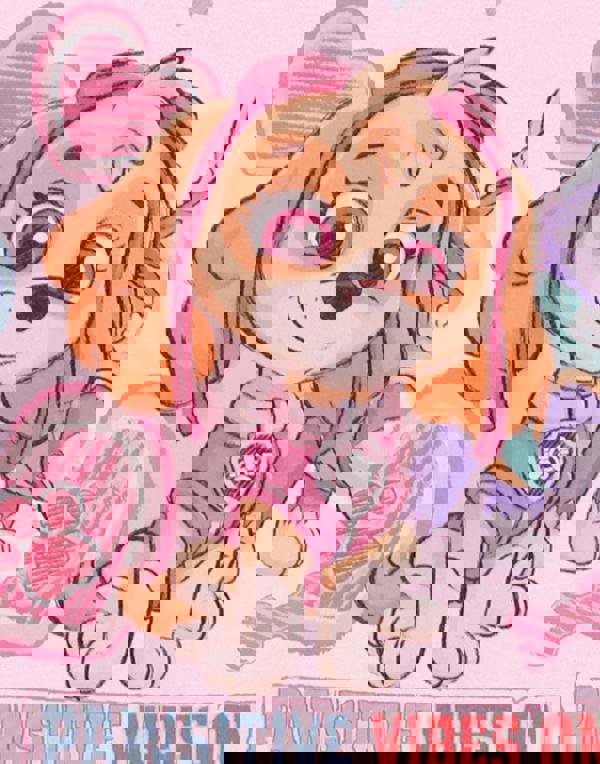 Paw Patrol Girls Pink Pawsitive Vibes Only Short Sleeved T-Shirt