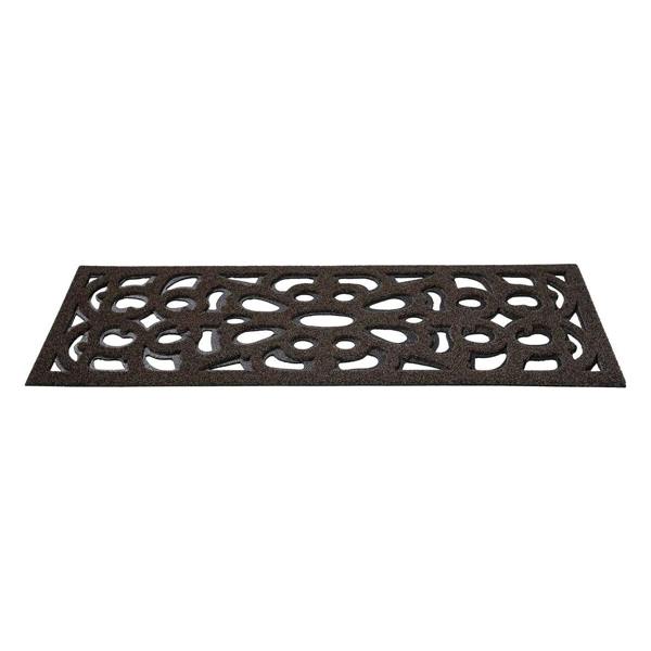 Nicoman Victorian Style Eco-Friendly Rubber Step Mat - Brown - Indoor/Outdoor