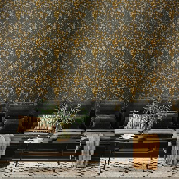 Hoopla Walls Botanical Leaves - Bronze Age 10m Wallpaper