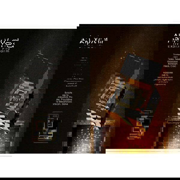 Anfar Ashy Wood 100ml Extrait de Parfum framed with scent notes