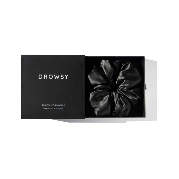 Drowsy Sleep Co Pillow Scrunchie - Black Jade