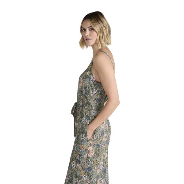 Animal Womens/Ladies Flora EcoVero Capri Jumpsuit - Light Khaki - 
