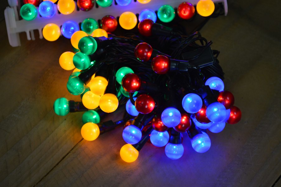 Samuel Alexander 10m 100 LED Premier Multi Action Outdoor Pearl Christmas Lights Multi Coloured