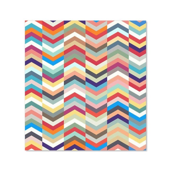 Warren Reed - Designer Geometric Multi Colored Chevron Pattern Kitchen Splashback