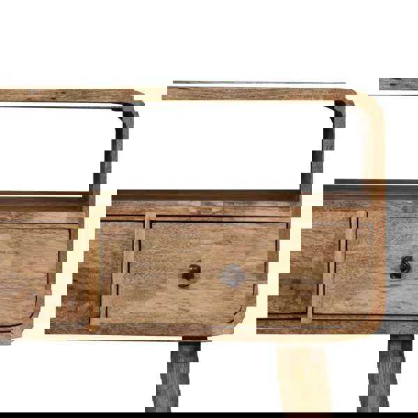Artisan Furniture Mini Curved Oak-ish Console Table