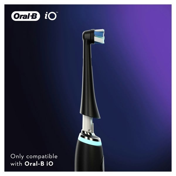 Oral-B iO Ultimate Clean Black Electric Toothbrush Heads, Pack of 4 Counts