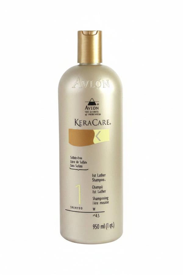 Avlon KeraCare shampoo bottle on a white background