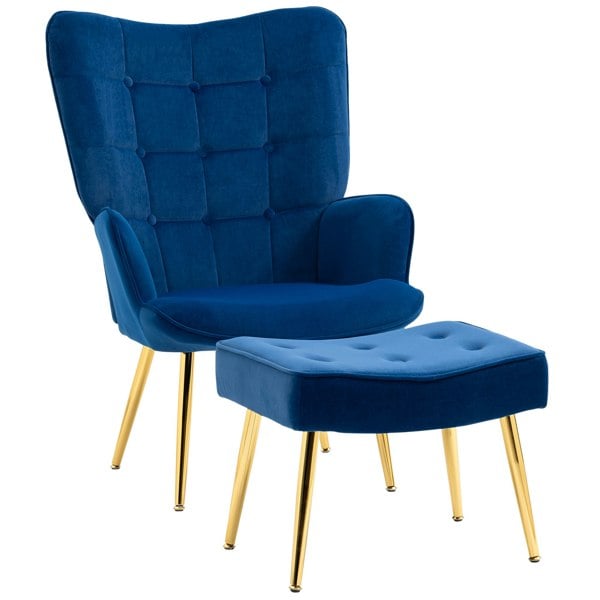 Accent Chair with Ottoman