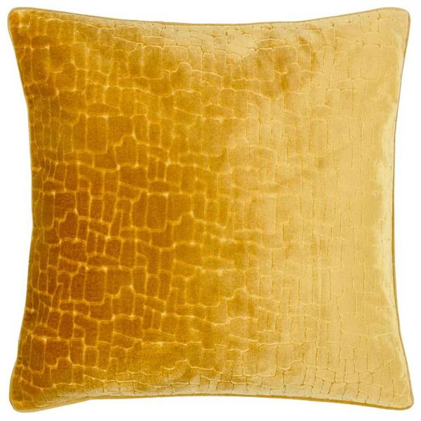 Paoletti Bloomsbury Velvet Cushion Cover - Mustard - 