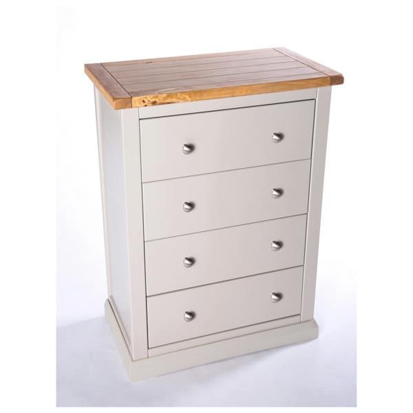 Cabinet Bits Loreo 4 Drawer Chest of Drawers Chrome Knob