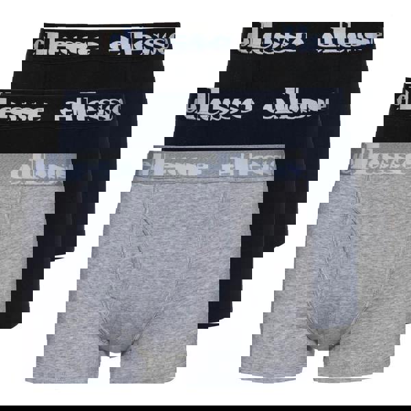 Ellesse Mens Hali Boxer Shorts (Pack of 3) - Black/Grey/Navy - 