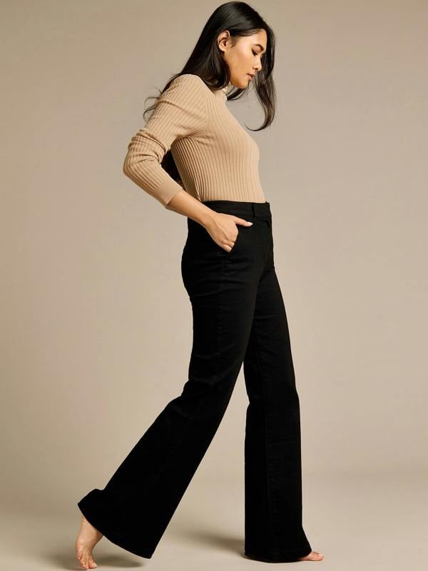 Betty Black Flared Denim Jean | GWD Clothing