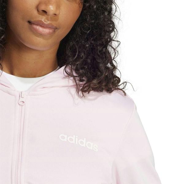 Adidas Women's  Essentials Linear Hooded Tracksuit Pink/Black