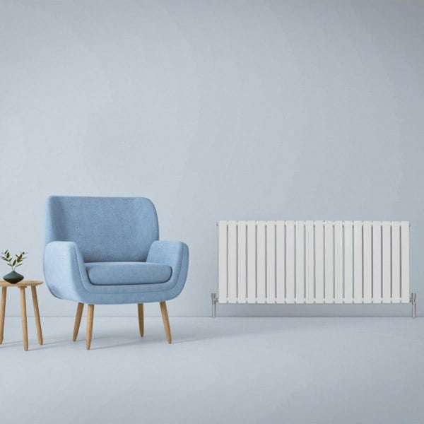 Designer Flat Panel Radiator - Gloss White (600mm x 1400mm)