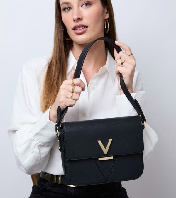 Votch Margot Vegan Bio-Based Bamboo Leather Crossbody - Black