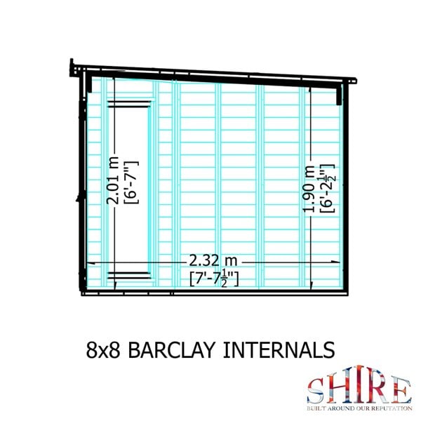 Shire Barclay 8x8 Corner Summerhouse 12mm Interlock Cladding - Best Shed