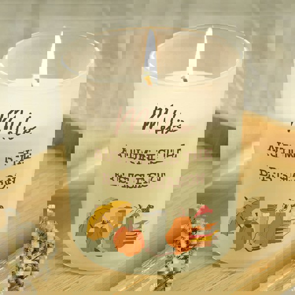 Personalised Memento Company Personalised Pumpkin Frosted Glass Candle