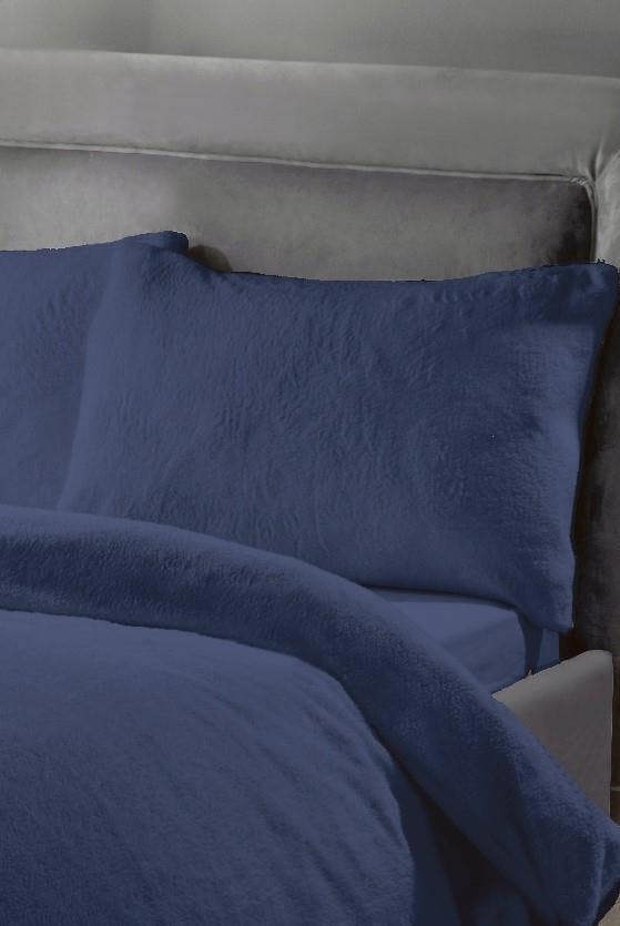 Fleece Navy Duvet Cover Set