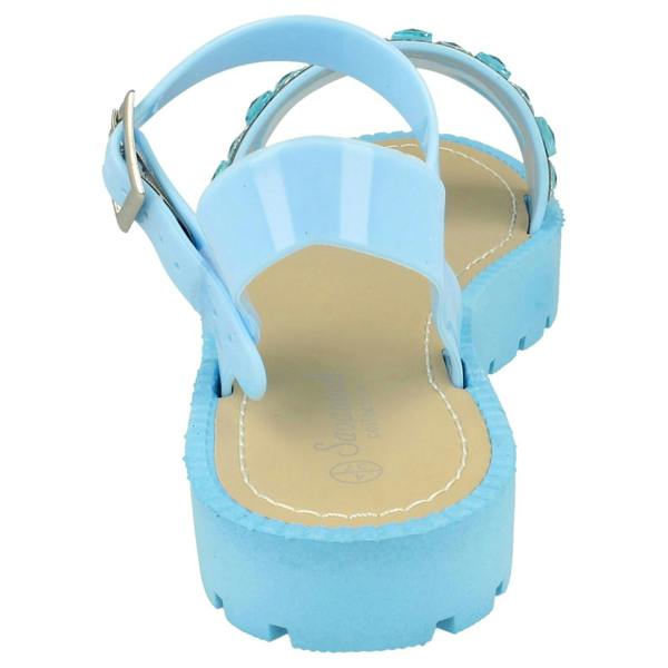 Savannah Ladies Savannah Diamante and Jewel Trim Flat Mules